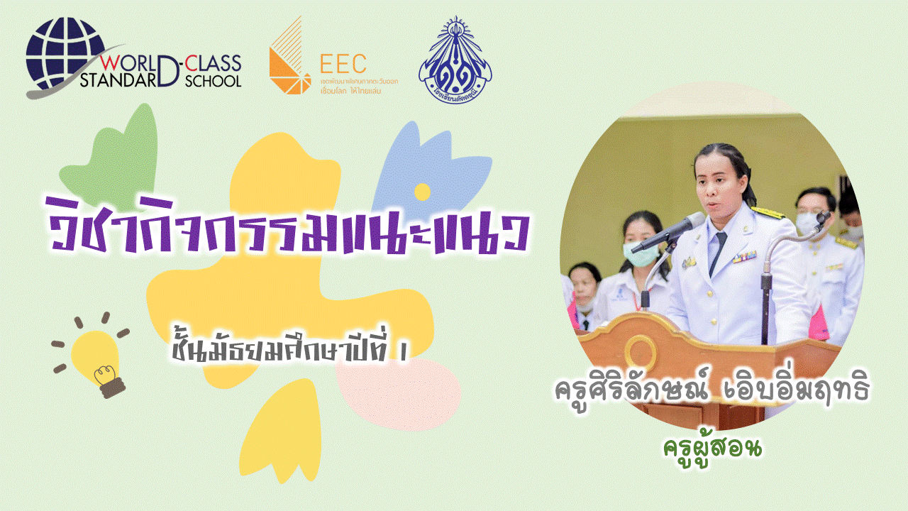 ก30919 กิจกรรมแนะแนว (ครูศิริลักษณ์)